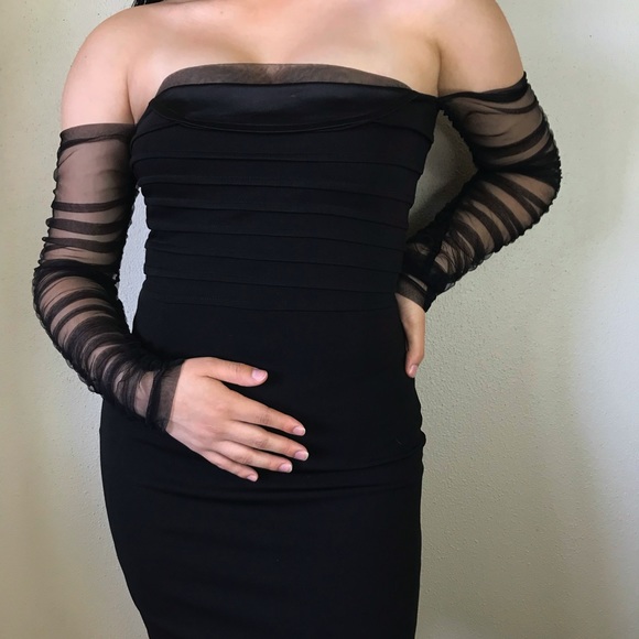 Sexy Ruched Sleeve Mini Dress - Picture 3 of 5